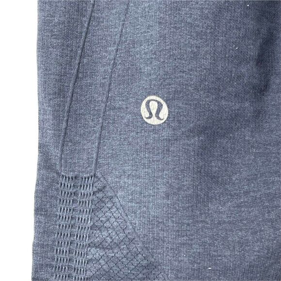 Lululemon Leggings Womens 8 In The Flow Cropped Navy Blue Athletic Yoga Wear - Picture 2 of 4